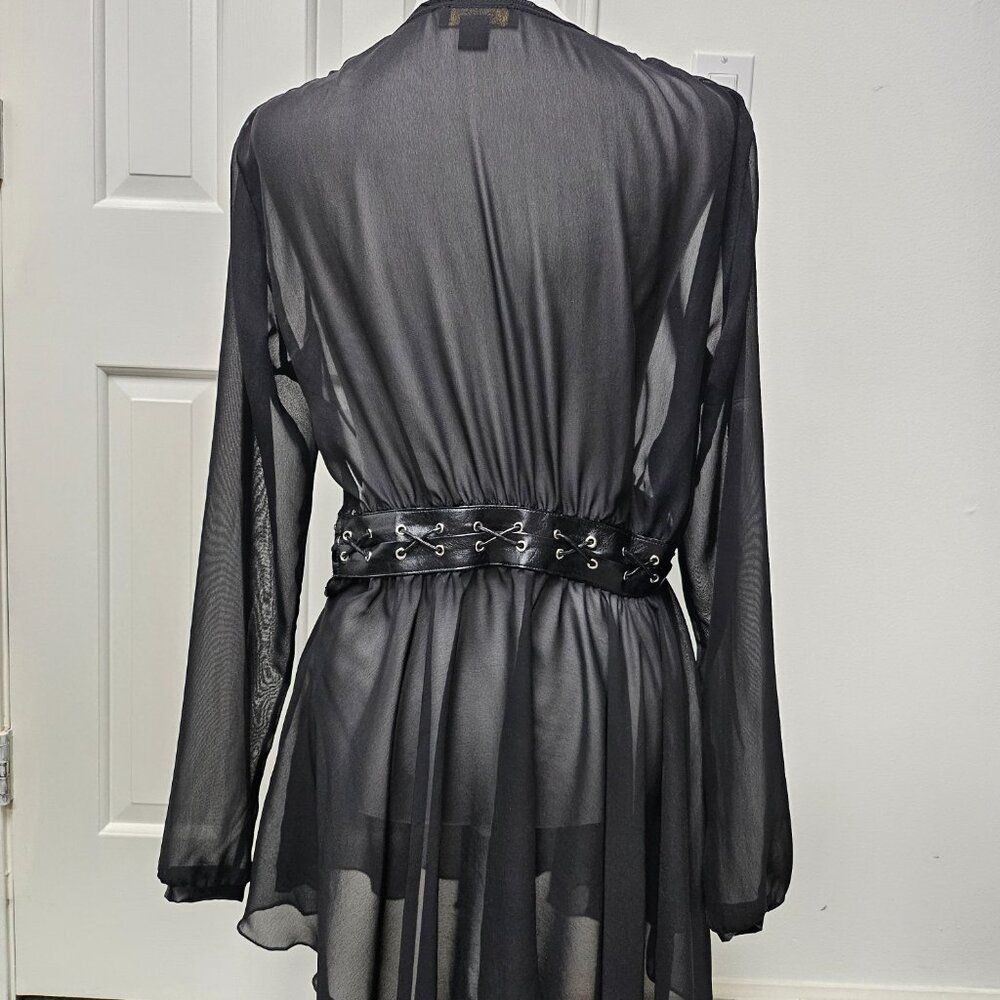 Sexy Sheer Mini Dress, See Through Dress - Picture 4 of 5